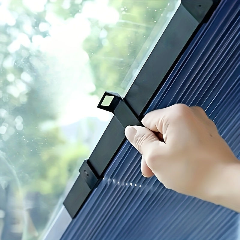 Easy-Install Car Sunshade Curtain Automatic Retractable UV Protection Heat Insul