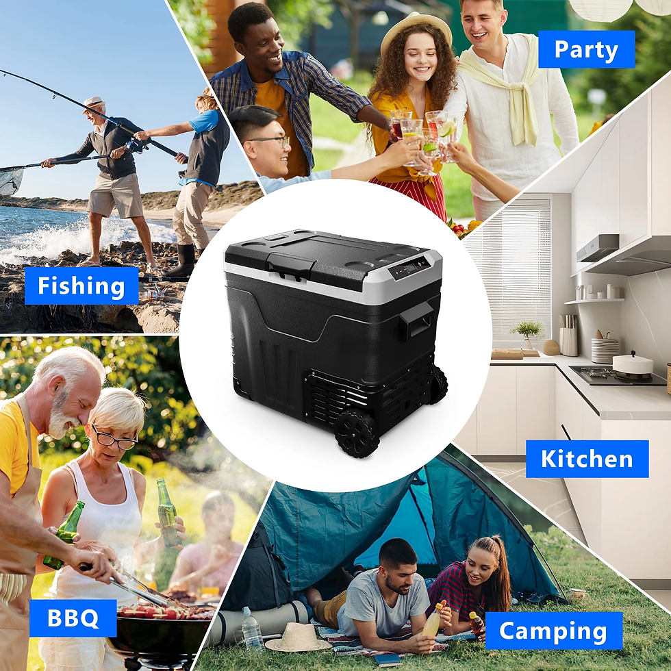 Thumbnail: 12Volt Portable Refrigerator, 53QT(50L) Car Fridge DC & AC, -4℉~68℉, Freezer Fri