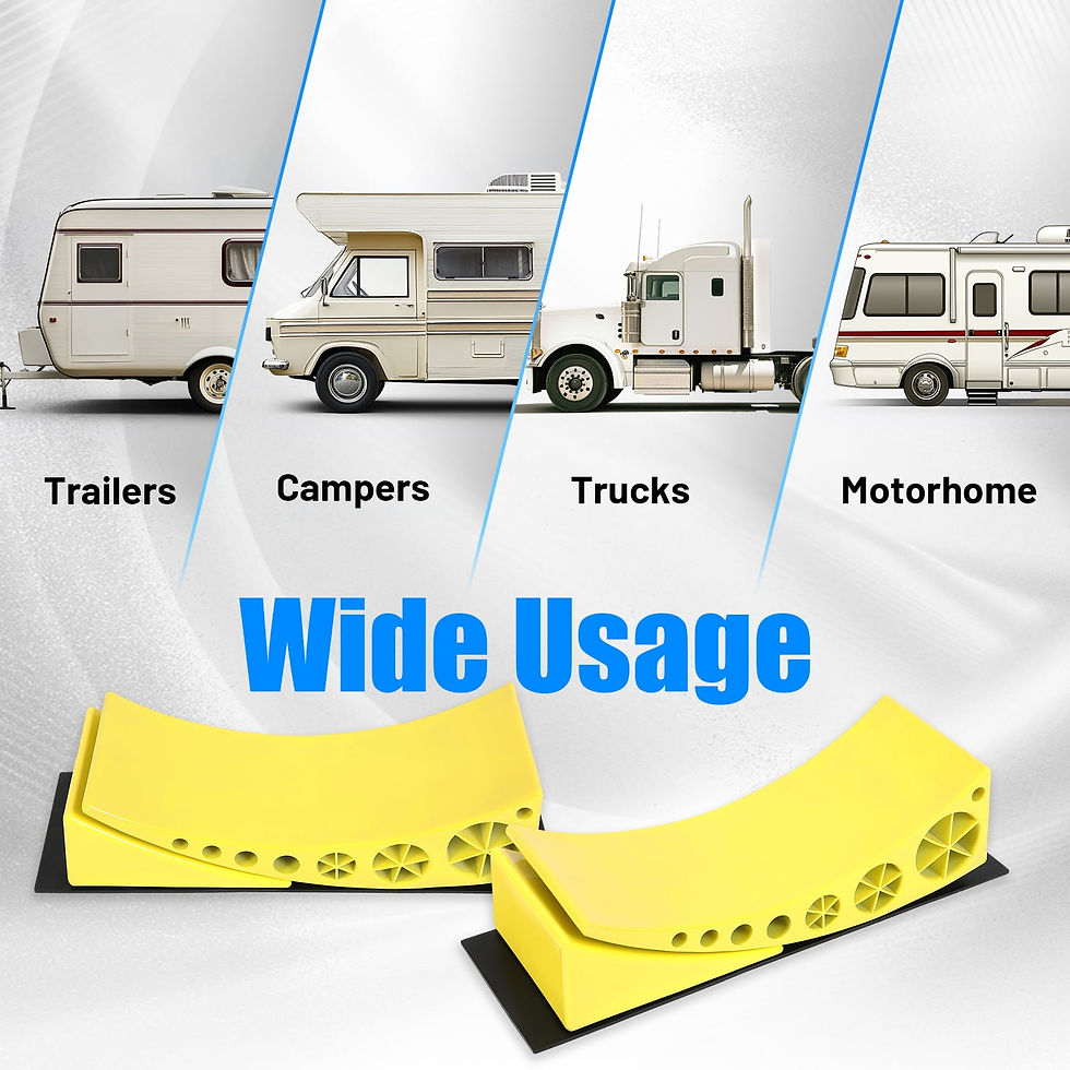 Thumbnail: Kojem Camper Leveler 2 Pcs 35000lbs Curved RV Levelers Camper Leveling Hone..