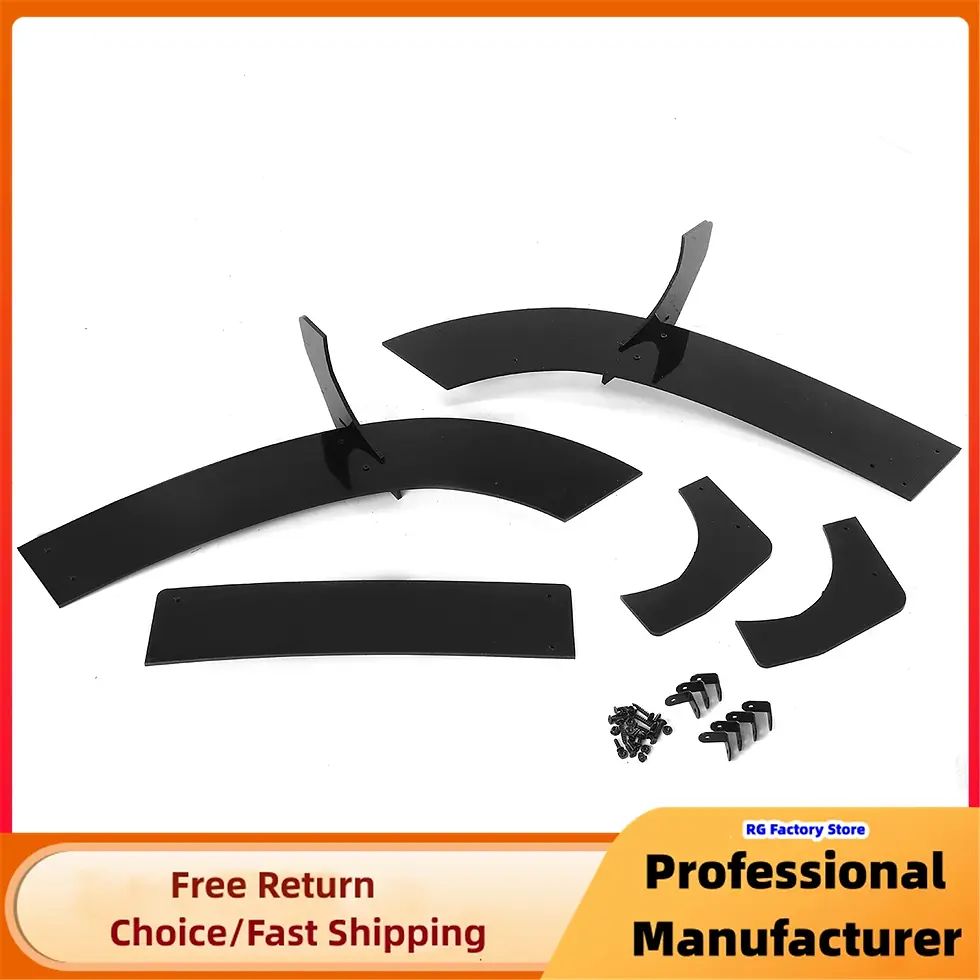 Thumbnail: For VW Golf MK5 R32 2005 2006 2007 2008 2009 Rear Diffuser Lip Rear Side Splitte
