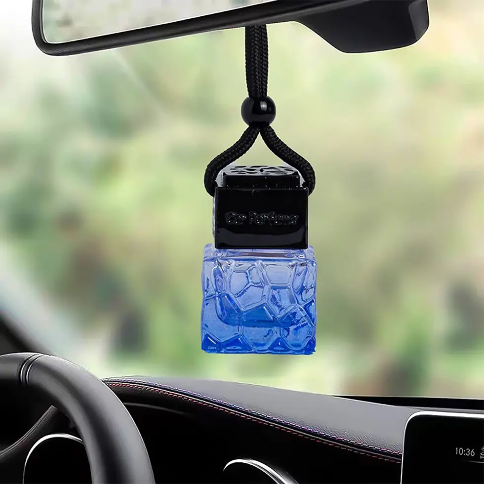Thumbnail: 10ml Empty Glass Bottles Car Hanging Perfume Rearview Mirror Ornament Air Freshe