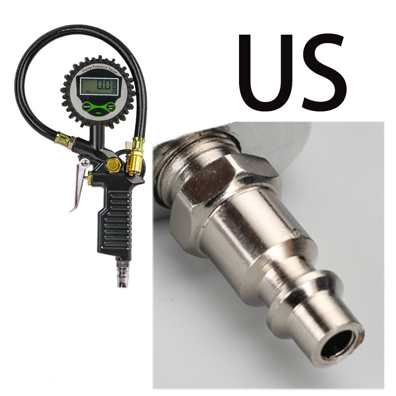 Thumbnail: Digital Display Air Pressure Gun Car EU Tire Pressure Inflator Gauge LCD Display