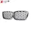 Thumbnail: XVIP Chrome Silver Diamonds Style Front Bumper Grilles For BMW X3 G01 X4 G02 202