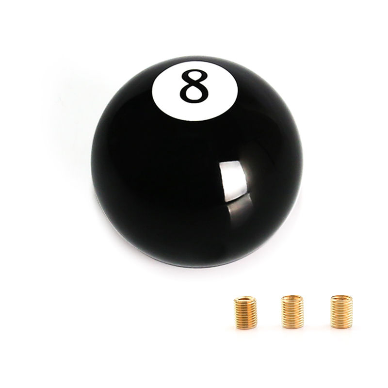 Thumbnail: Black 8 Ball Gear Knob / Short shifter Knob For Universal Car Acrylic BLACK 8 Ba
