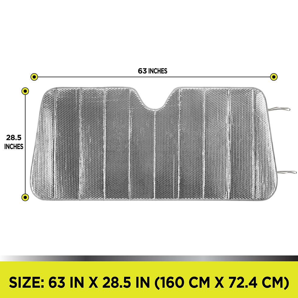 Thumbnail: Auto Drive Universal Fit on Windshield Silver Accordion Sunshade 1 Pack AD0..