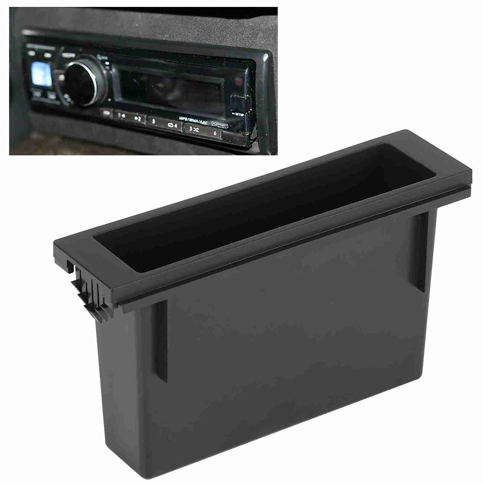 Thumbnail: Radio Storage Box for Universal 1‑DIN Car Stereo Radio Storage Box Inner Organiz