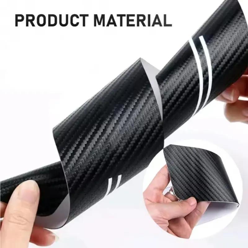 Thumbnail: 4PCS Carbon Fiber Leather Threshold Protector Universal Door Edge Protection Str