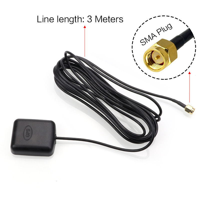 Thumbnail: ❀GPS Active Antenna with SMA Connector - 3m Cable for Car Navigation & Tracking|
