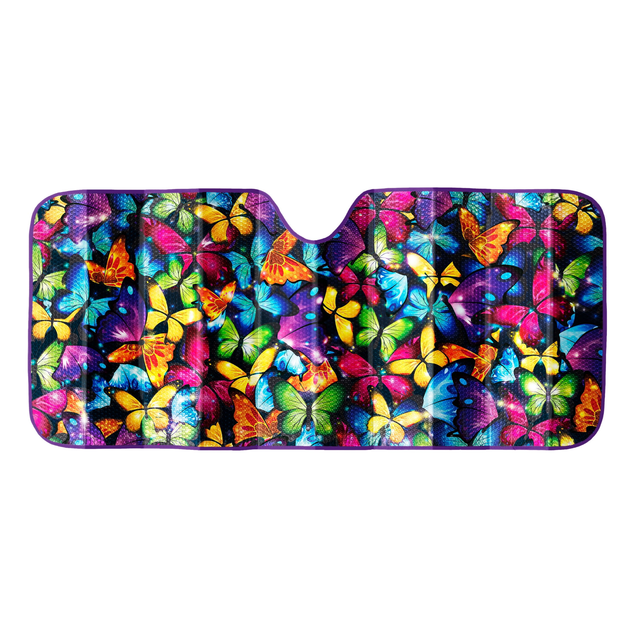 Vehicle'S Windshield Fit Butterfly Accordion Sun Shade AD021703M-2 1 Pack, 63''
