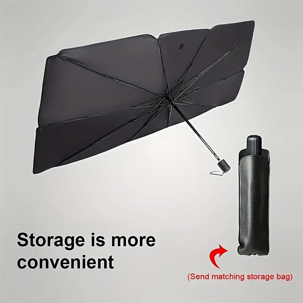 Thumbnail: Premium Windshield Sunshade - Reflective UV Blocker, Foldable Sun Visor Protecto