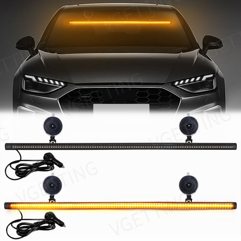 96 LED 3030 Beads Strobe Lamp Bar Car Front Windshield Warning Light Traffic Sig
