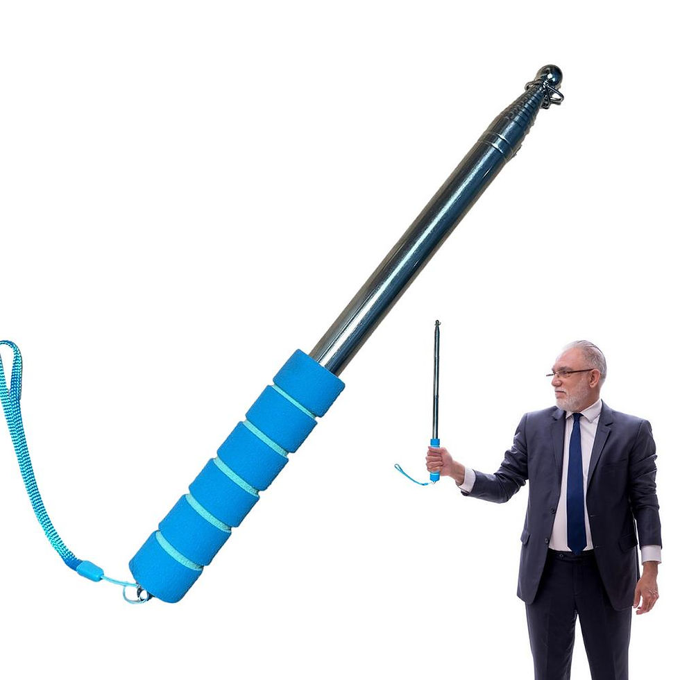 Thumbnail: Retractable Flag Pole Handheld Extendable Pole For Flag 3.9FT Portable Stainless