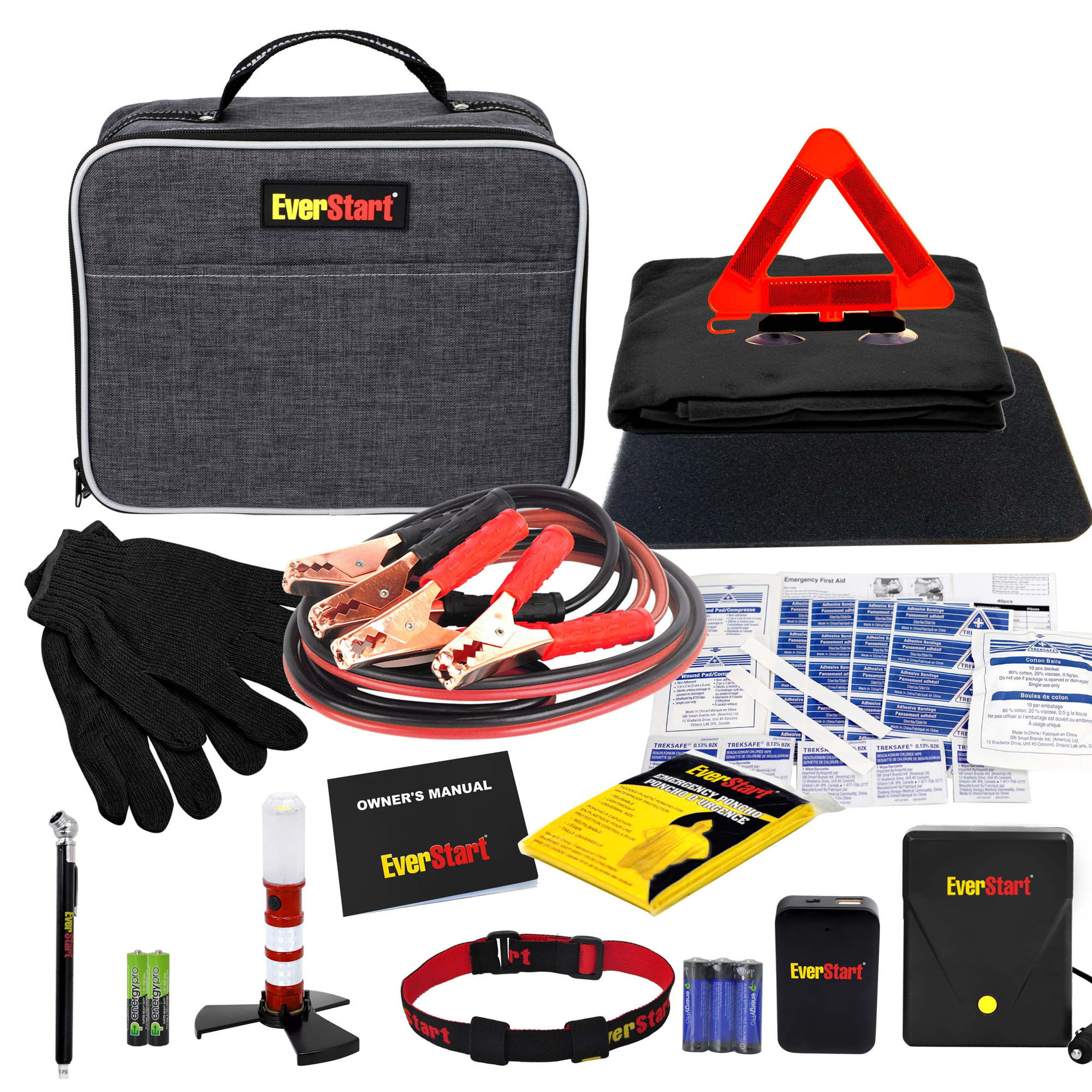 EverStart Roadside Safety Kit & Inflator. Assembled Product Dimensions 10in..