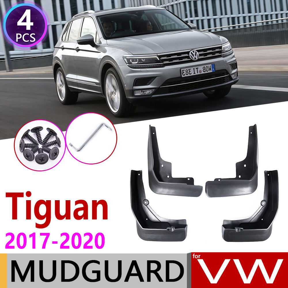 4 PCS Car Mudflaps For Volkswagen VW Tiguan 5N 2017 2018 2019 2020 MK2 Fender Mu