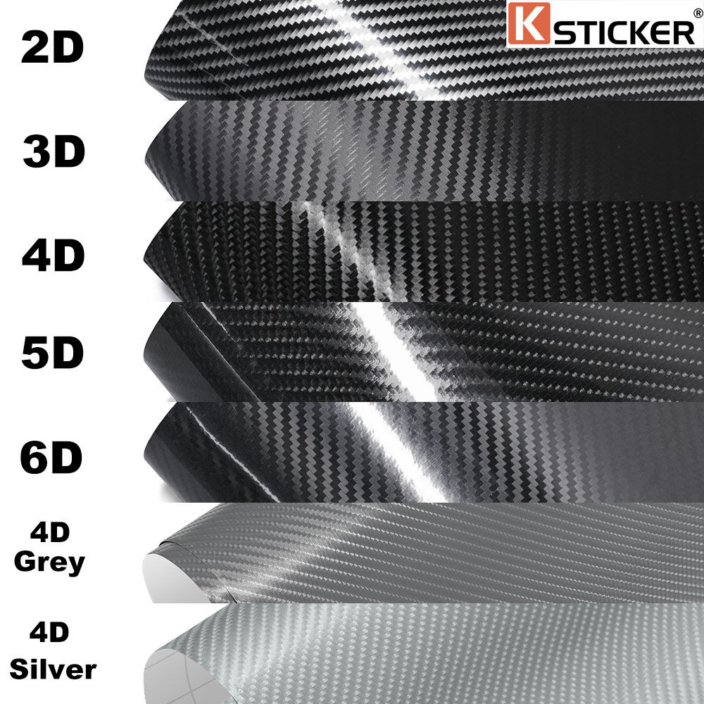 Car Film Covering 2D 3D 4D 5D 6D Glossy Carbon Fiber Wrapping Vinyl Film Auto Mo