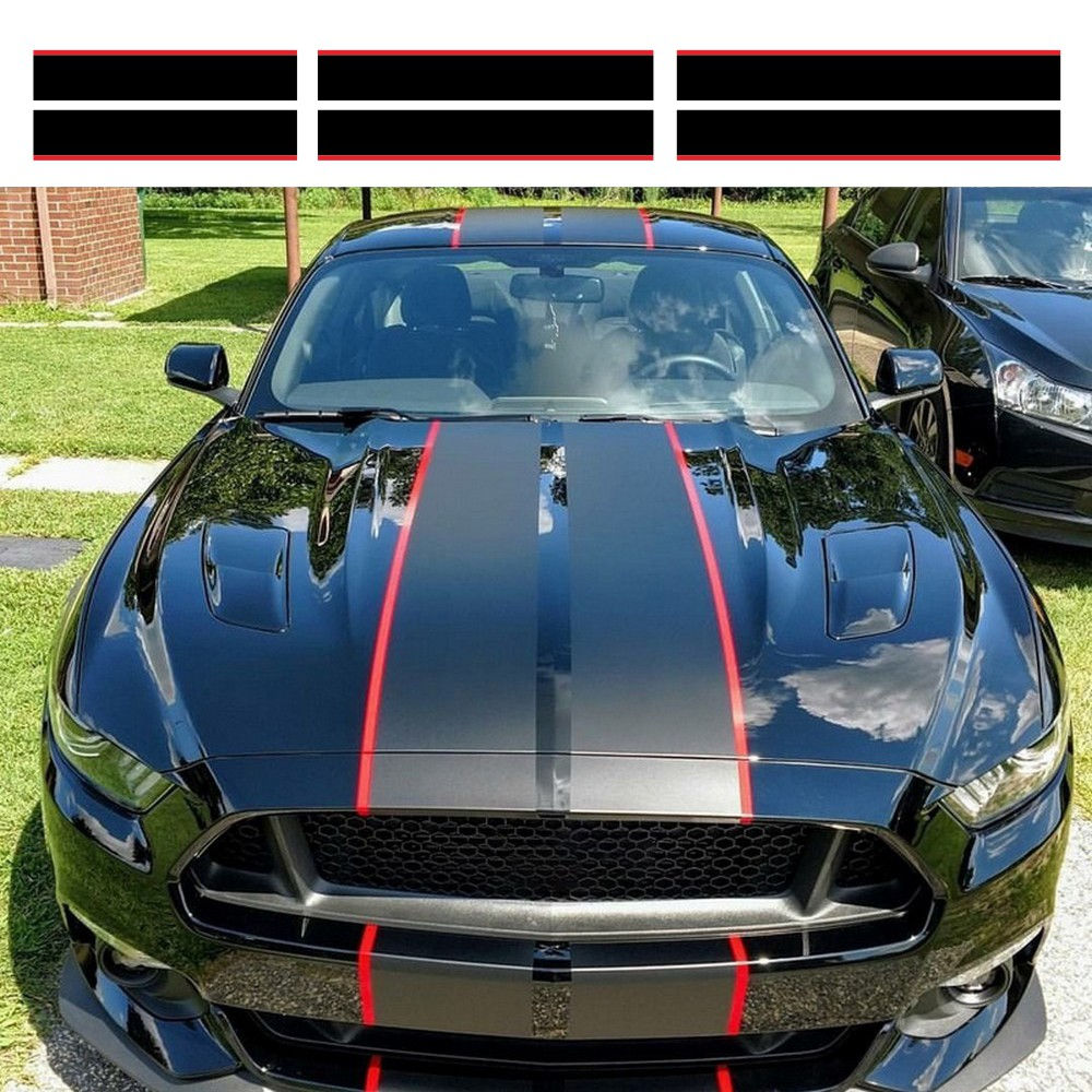 3PCS Car Wrap Stickers and Decals for Ford Mustang 2015-2018 Car Body Kits Gear
