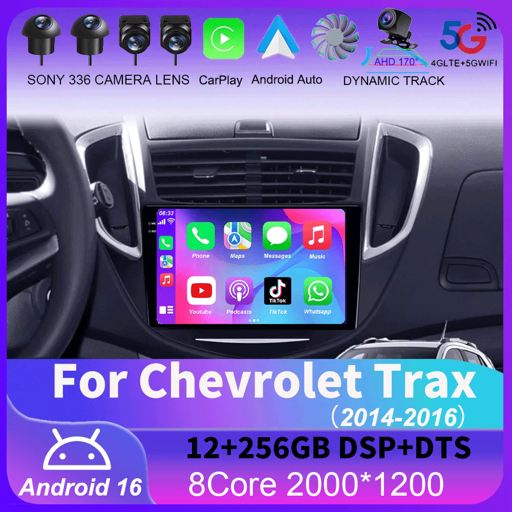 Android 16 Car Radio For Chevrolet Trax 2014 - 2016 Multimedia Video Player Auto