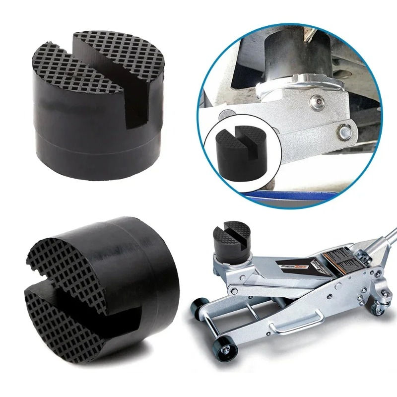 Thumbnail: Car Jack Rubber Pad Set Slotted Jack Stand Pad for Car Lift Floor Slotted Frame