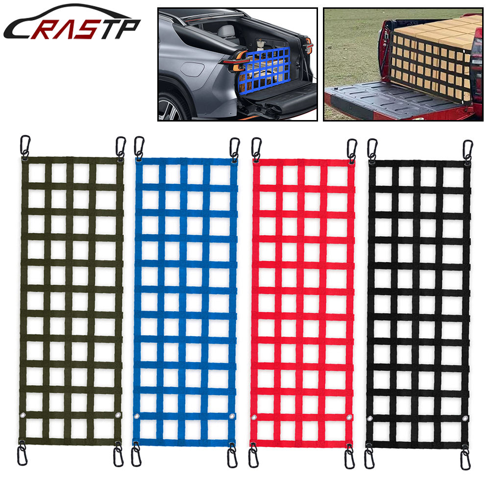 RASTP-Truck Tailgate Net 60''x18'' Heavy Duty Tailgate Cargo Net Suitable for Mo