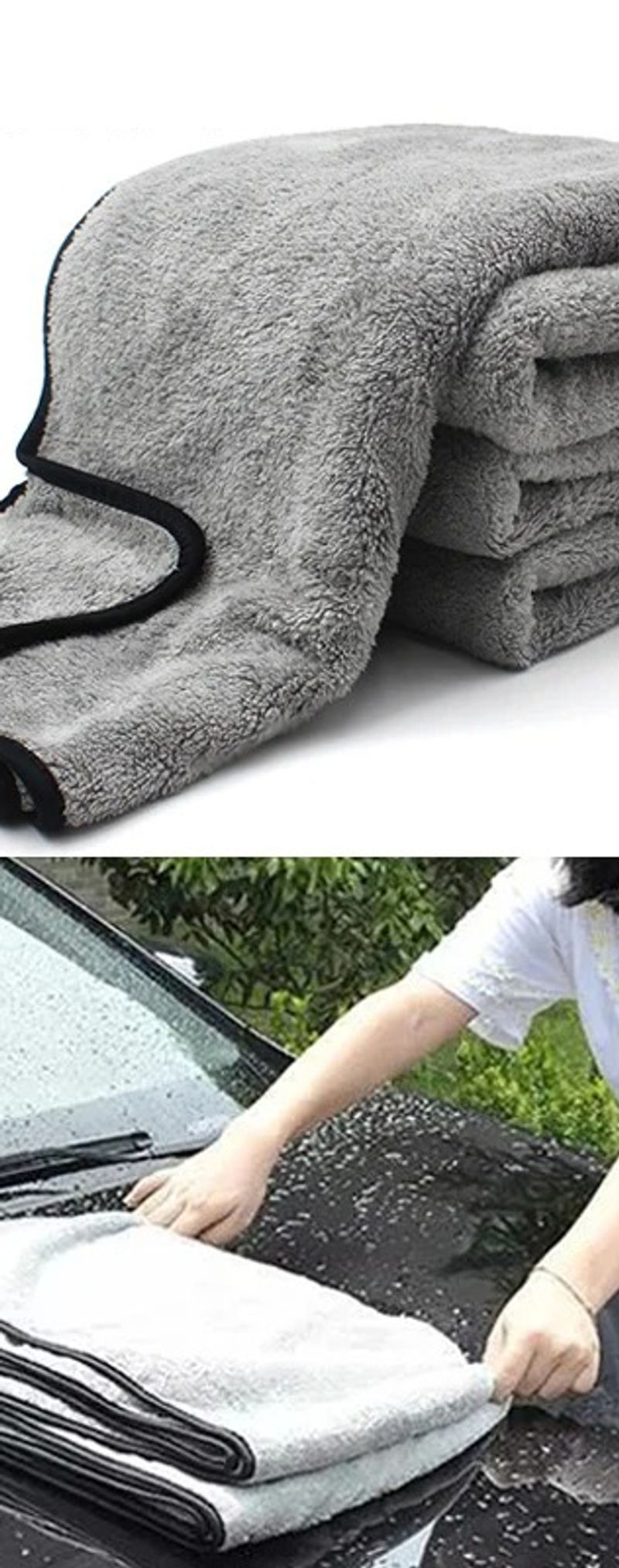 Ultra Thick Ultra Fine Fiber Car Towel Non Shedding Car Cleaning Cloth Car Care