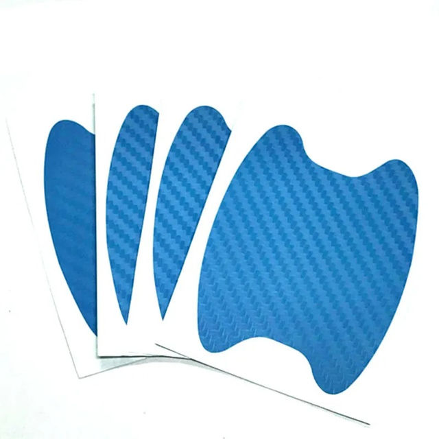 Thumbnail: 4 Pieces of Car Door Handle Protective Film, Carbon Fiber Stickers, Scratch Resi