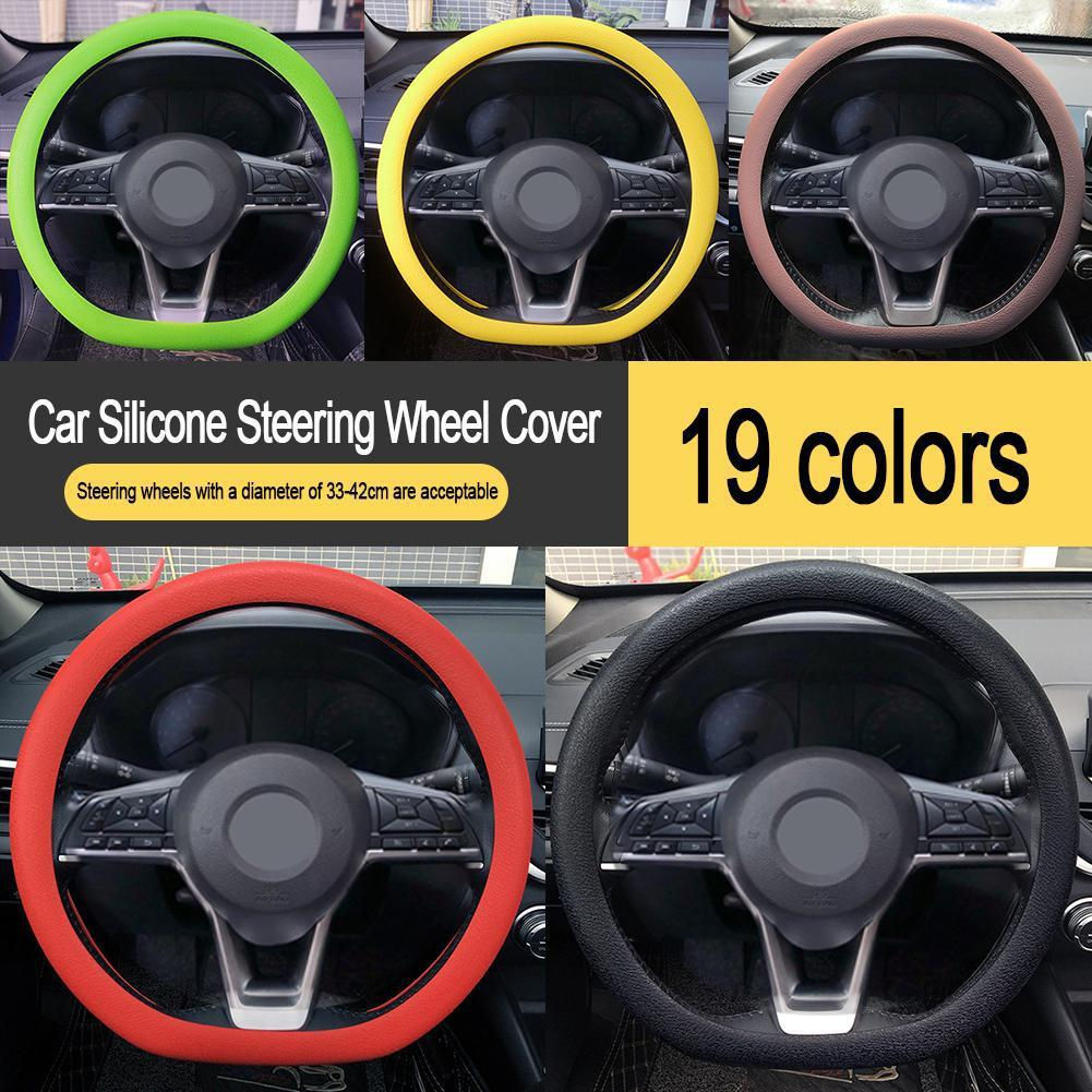 19 Color Car Silicone Steering Wheel Cover For Summer Fashion Sweat Absorbent No