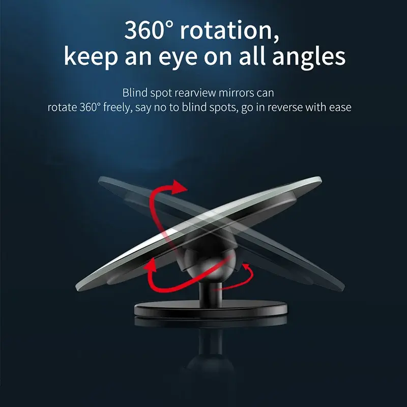 Thumbnail: Baseus 2pcs Car Rear View Mirror Full Vision 360 Degree Wide Anger Parking Assit