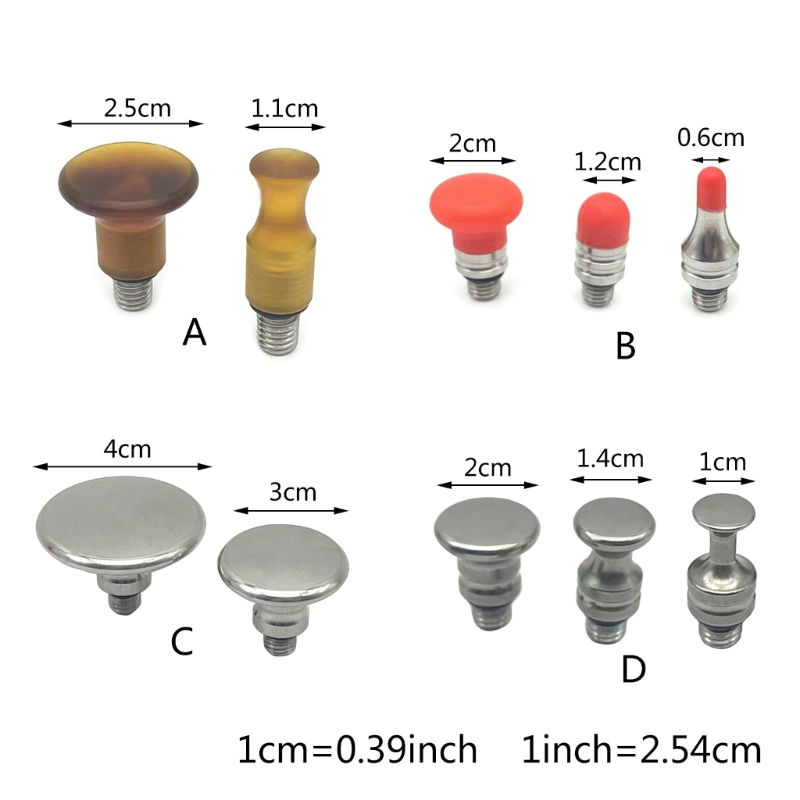 Thumbnail: Car Body Paintless Dent Removal Tools 5/16" Thread Dent Hammer Tips Knocks Down
