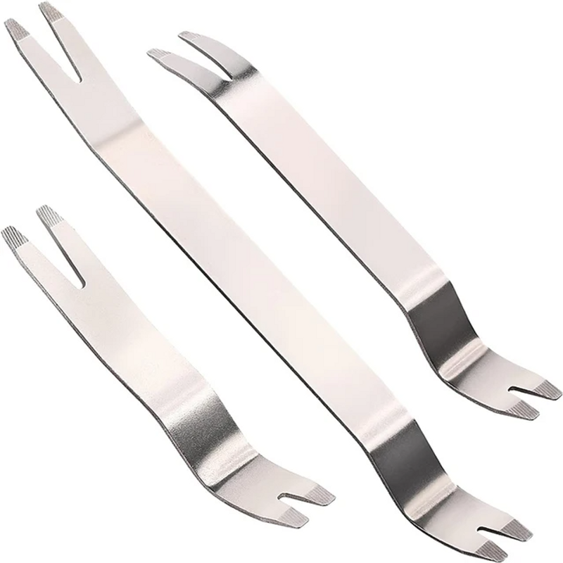 Thumbnail: 3pcs Metal Trim Removal Tool Auto Fastener Remover Pry Tool Removal of Car Door