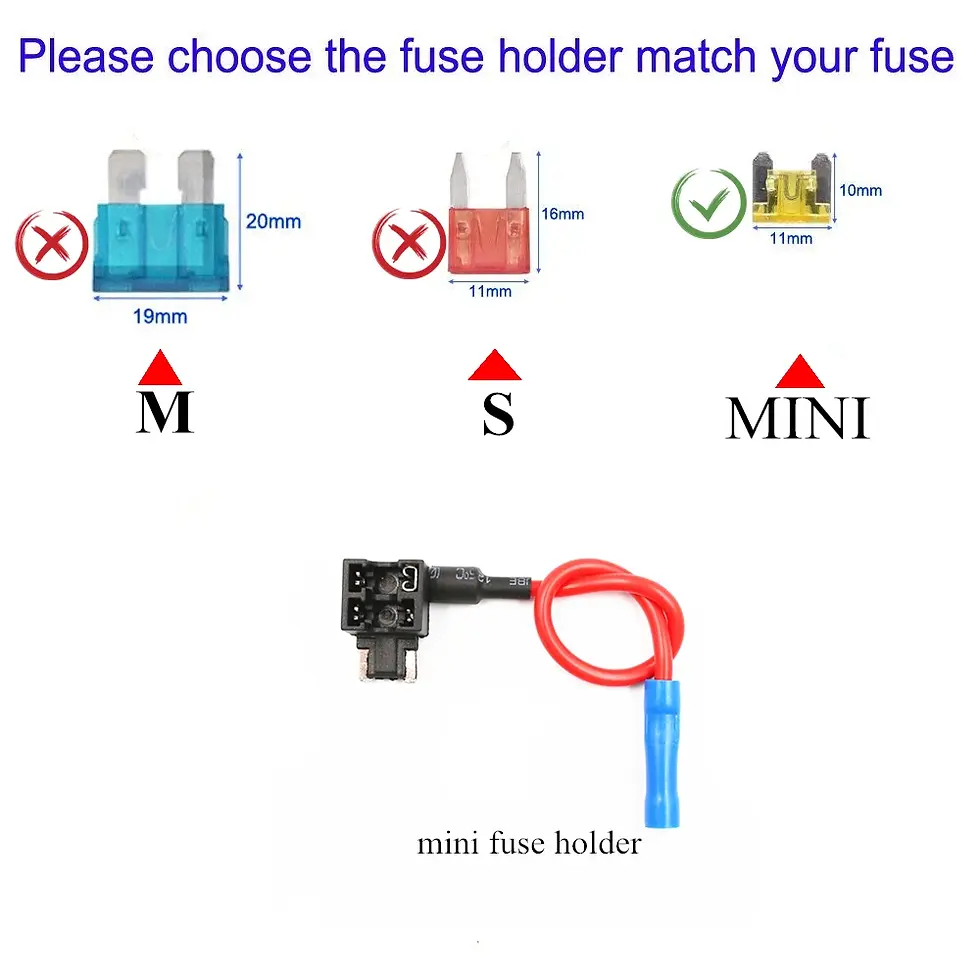 Thumbnail: 1PCS 12V MINI SMALL MEDIUM Fuse Holder Add-A-Circuit Fuse TAP Adapter ATM