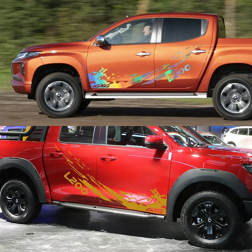 Thumbnail: Pickup Splash Stickers For Mitsubishi Triton L200 Truck Graphics 4X4 Grunge Car