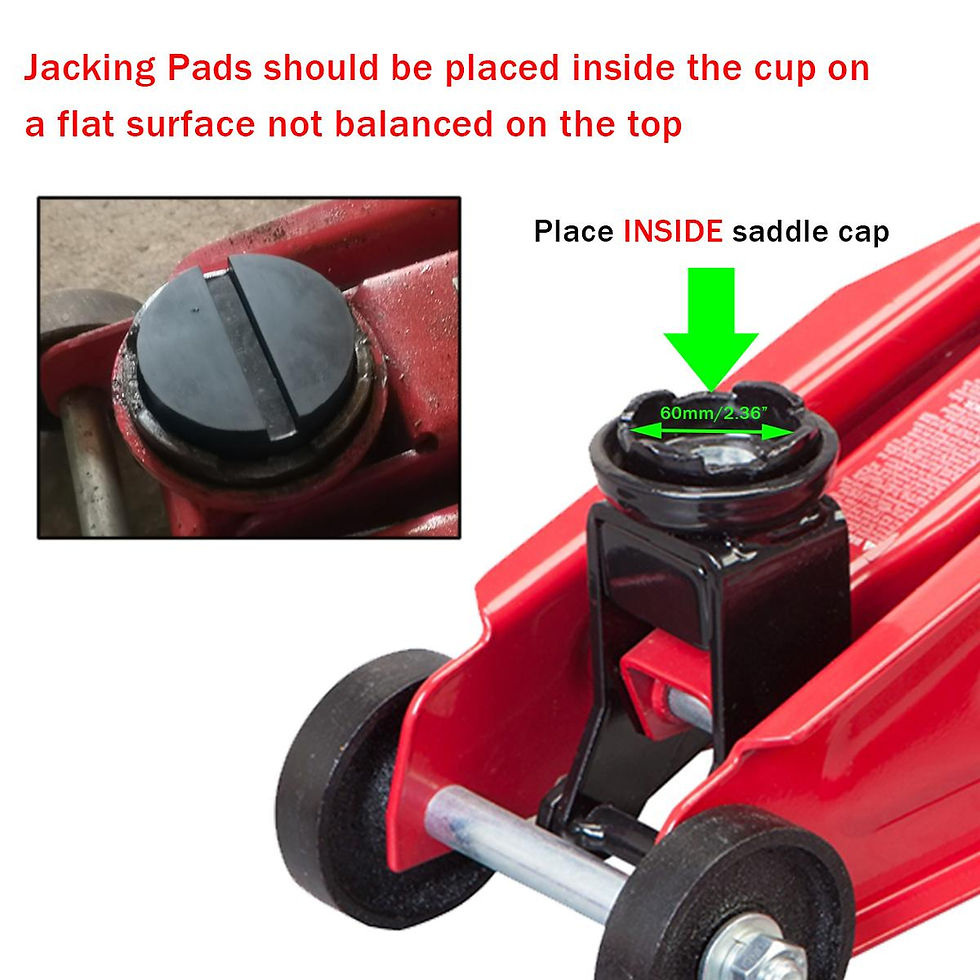 Thumbnail: 10MM Slot Rubber Jack Pad Support Pinch Weld Jacking Floor Frame Rail Adapter Ca