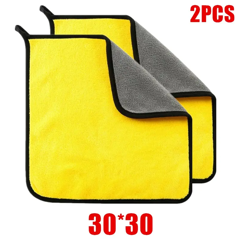 Thumbnail: 2Pcs Microfiber Towel Car Microfiber Cloth Wash Towel Microfiber Cleaning Cloth