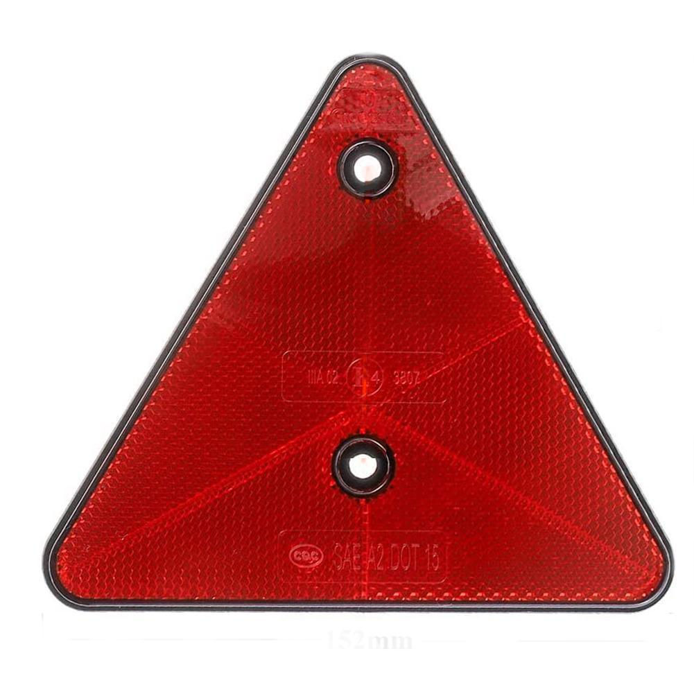 Red Rear Reflectors Triangle Reflective for Gate Posts Safety Reflectors Screw F