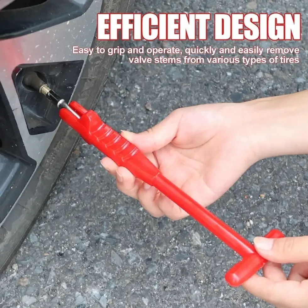 Thumbnail: Car Tire Valve Puller Universal Auto Wheel Tyre Valve Pull Rod TR414 Vacuum Tire