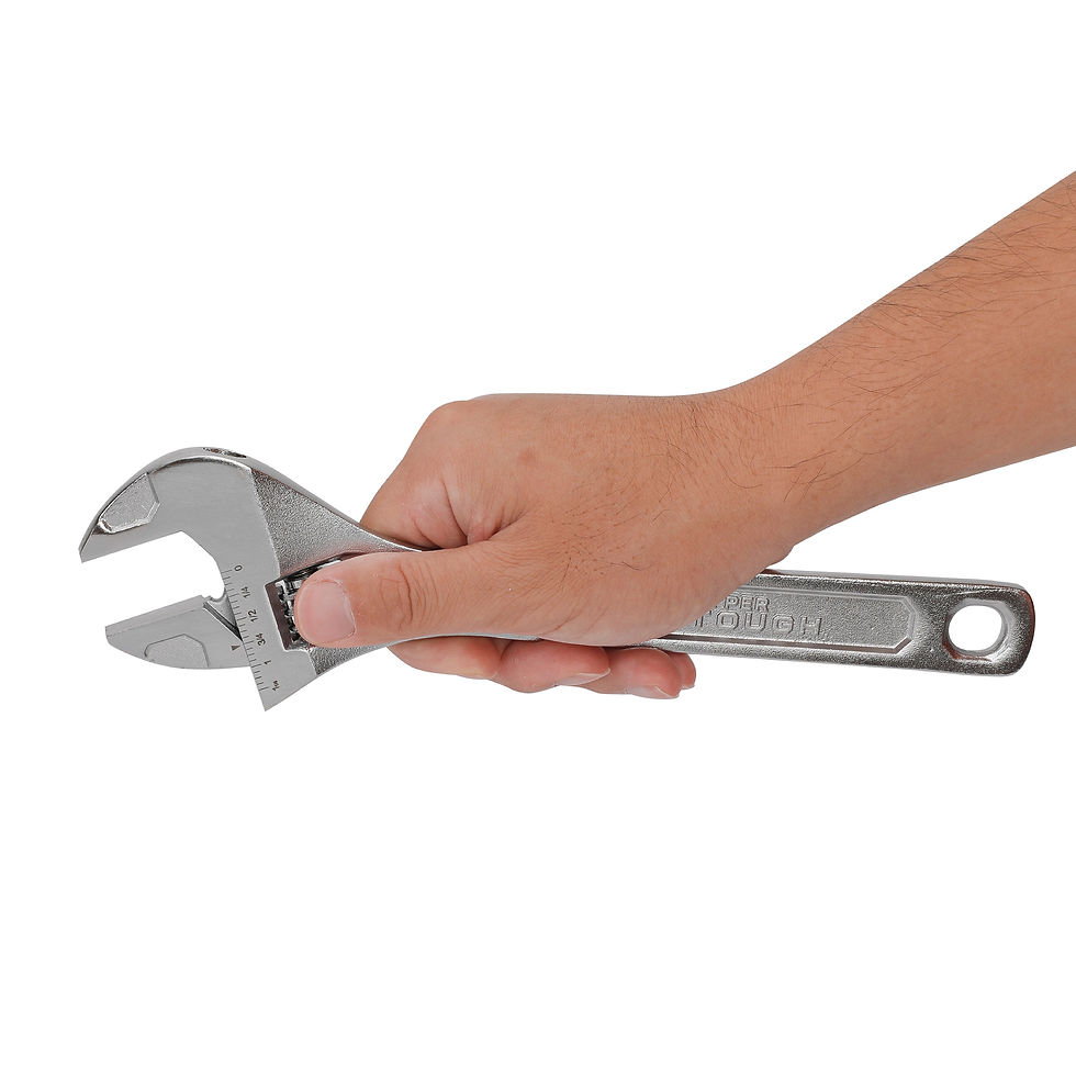 Thumbnail: Hyper Tough 10-inch Adjustable Wrench, Steel Construction, Model 43181