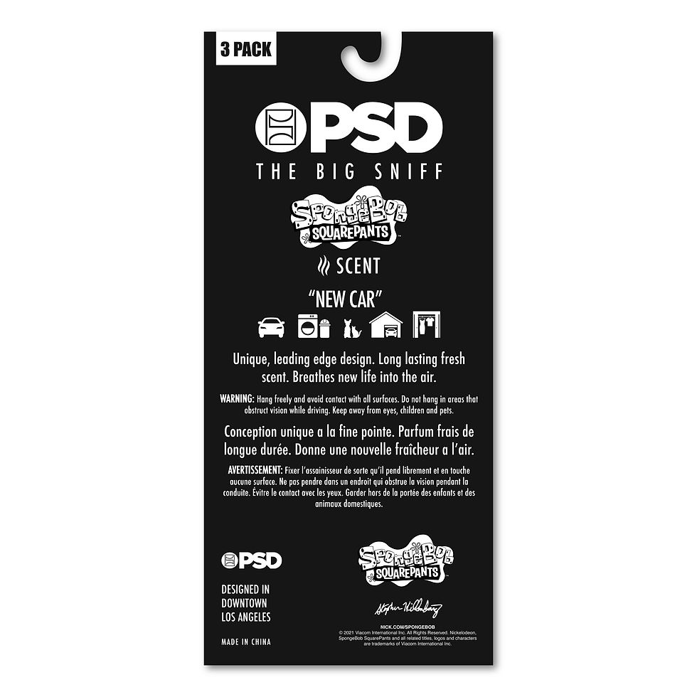 Thumbnail: PSD Big Sniff, Hanging Air Fresheners Sponge Bob Square Pants Driver's Lice..