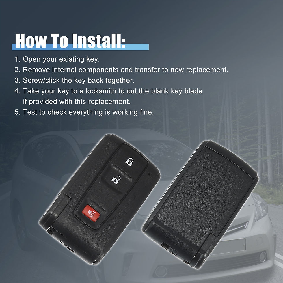 Thumbnail: Unique Bargains Car Key Fob Shell 3 Button Remote Control Key Case Keyless ..