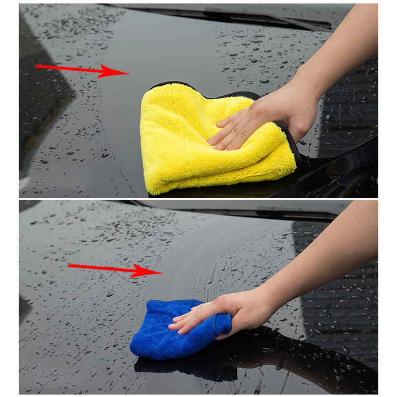 Thumbnail: 1Pc 30x30/40/60cm Car Wash Microfiber Towel Car Cleaning Drying Cloth Car Care C