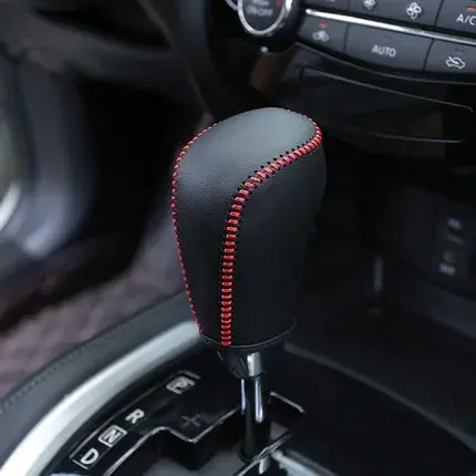 Thumbnail: Gear cover interior gear block leather protector Interior decoration car Accesso