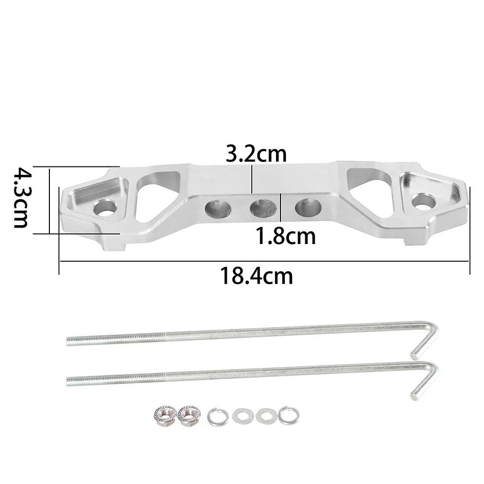 Thumbnail: JDM Style Car Racing Battery Tie Down Aluminum Battery Fasten Bracket Holder 14c
