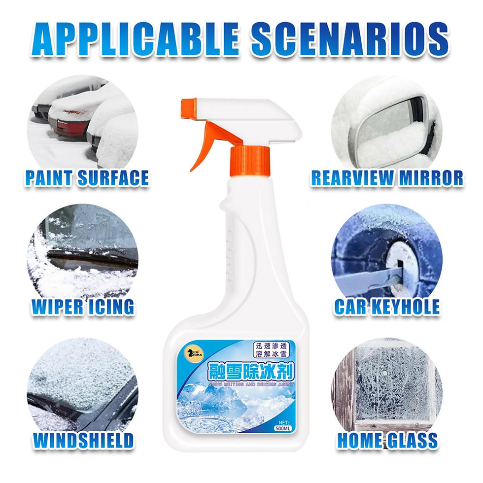 Thumbnail: Car Glass Defroster Deicing Agent, Windscreen Antifreeze Deicing Spray 500m..