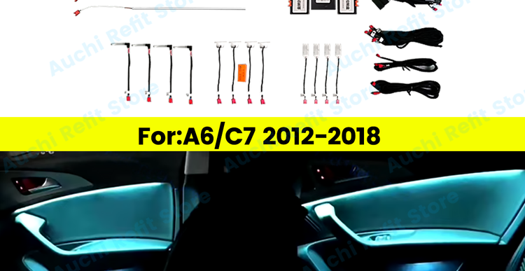 21 Colours LED Ambient Light For Audi A6 C7 2012-2018 Car Indoor Decoration Atmo