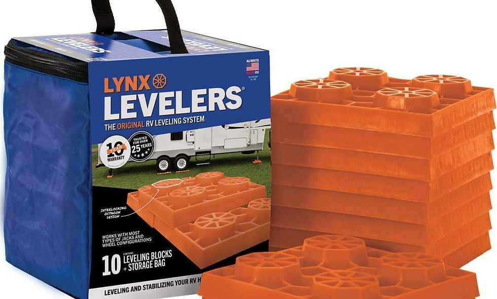 Tri-Lynx Lynx Levelers RV Leveling Blocks with Carry Bag, 10 Pack, Plastic