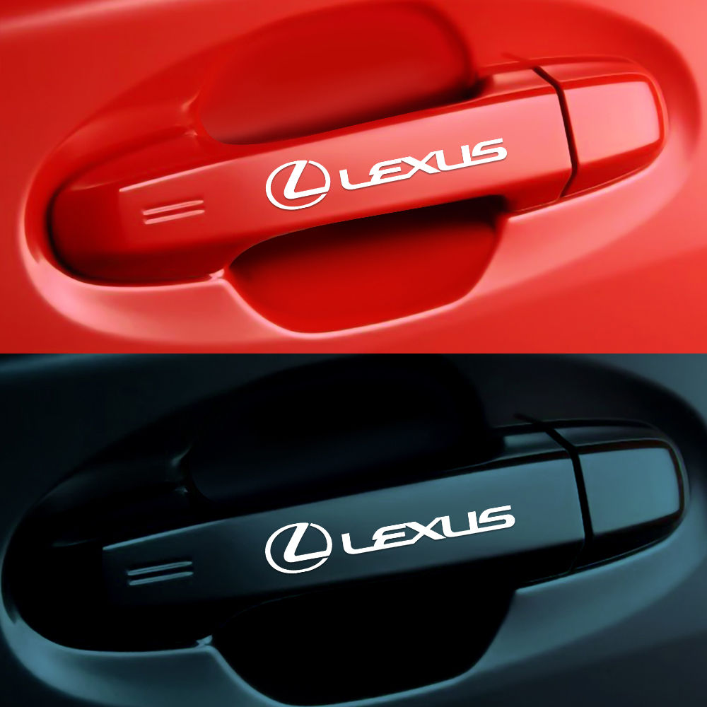 4Pcs Car vinyl Styling Door Handle Decor Stickers Decals Accessories For Lexus L