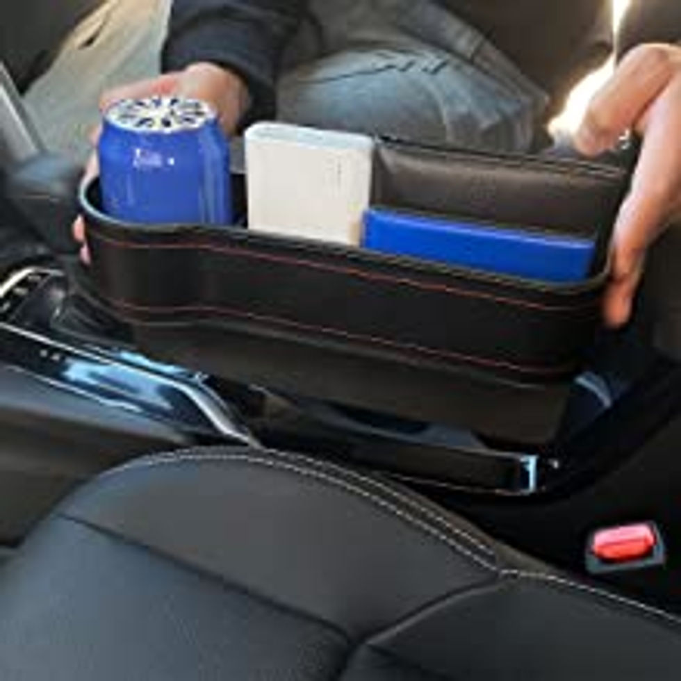 Thumbnail: 1 set of PU leather car seat gap storage box, universal seat gap slot box, charg