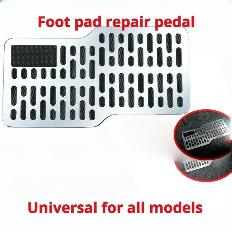 Thumbnail: Auto Foot Rest Pedal Plate Floor Carpet Mats Non-slip Stainless Heel Pad For Tru