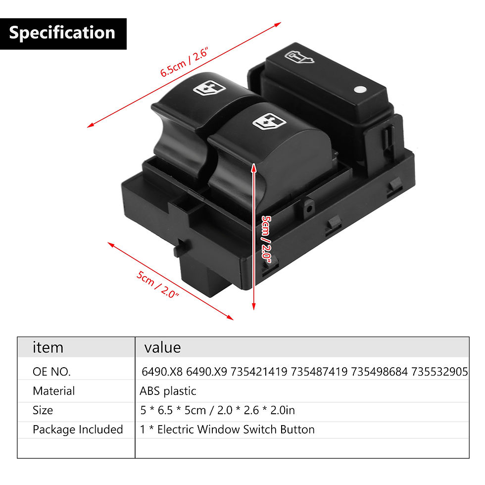 Thumbnail: Car Electric Window Switch Button for Citroen Relay Fiat Doblo Ducato Peugeot Bo