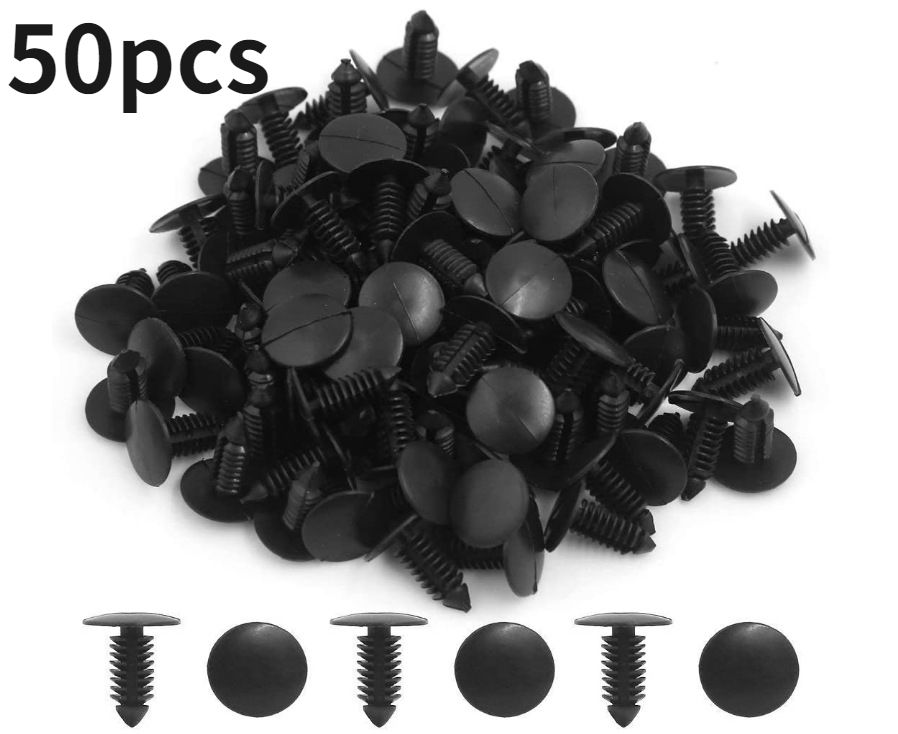 Thumbnail: 20/50Pcs 8mm Auto Fastener Fit Hole Nylon Car Clips Fender Bumper Shield Retaine