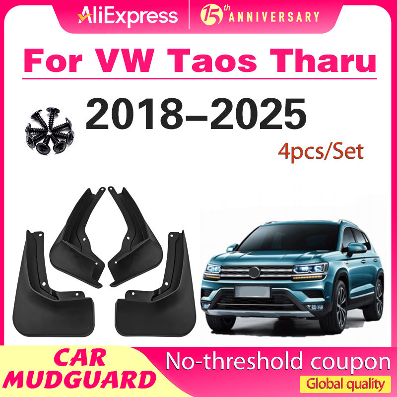 4pcs Mud Flaps for Volkswagen VW Taos Tharu 2018~2025 2019 Mudguards Splash Fend